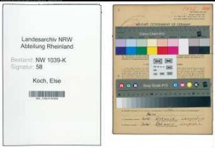 Entnazifizierung Else Koch , geb. 12.06.1901 ()