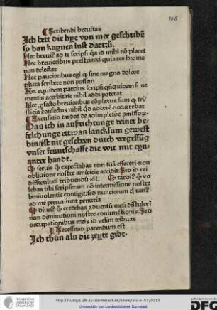 Hec brevius ad te scripsi quia id mihi non placet.