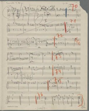 Symphonies, orch, op. 46, C-Dur, Sketches - BSB Mus.coll. 7.44 : [without title]
