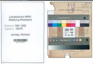 Entnazifizierung Richard Von Lennep , geb. 04.04.1900 (Haendler)