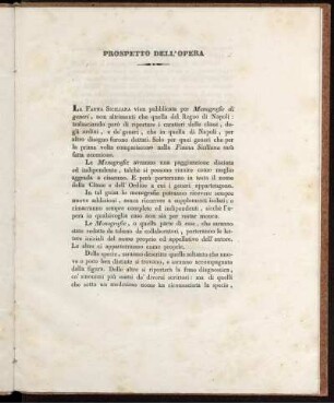Prospetto dell'Opera
