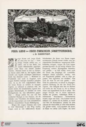 Paul Lang - Ober-Türkheim (Württemberg) z.Zt. Darmstadt