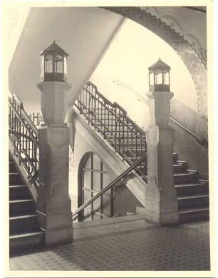 Schule am Wall - Treppenhaus. Detmold. Aufnahmedatum unbekannt (20er Jahre). aus DT S 8 (Stadtgymnasium)
