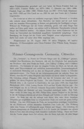 Männer-Gesangverein Germania, Ottweiler.
