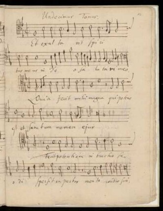 11. Magnificat Undecimus Tonus