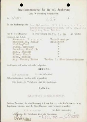 Mittermaier, Sylvester