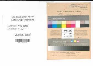 Entnazifizierung Josef Mueller , geb. 12.12.1910 (Beamter)