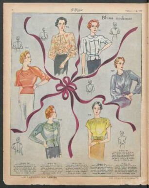Los figurines con moldes : Blusas modernas
