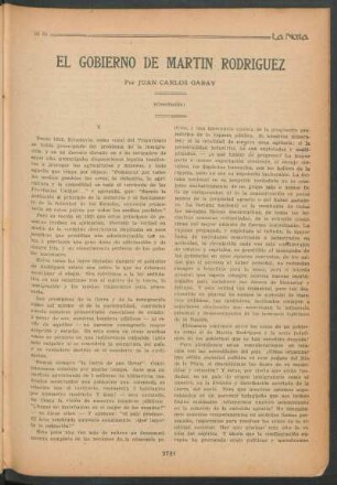 El gobierno de Martín Rodríguez - (Conclusión)