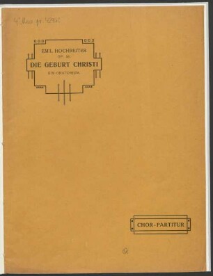 Die Geburt Christi : ein Oratorium ; op.56