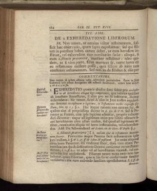 Tit. XIII. De I. Exheredatione Liberorum – Tit. XVIII. De Inofficioso Testamento