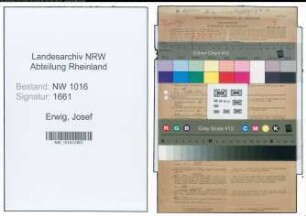Entnazifizierung Josef Erwig , geb. 19.10.1895 (Sekretaer)