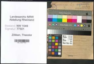 Entnazifizierung Theodor Zilliken , geb. 15.09.1921 (Musiklehrer)