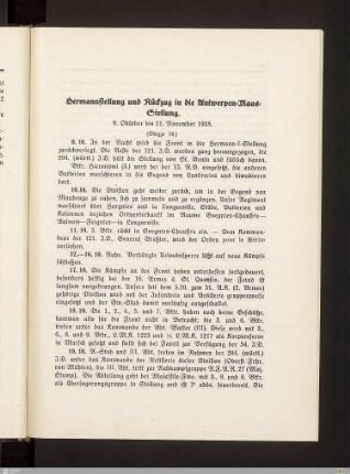 Hermannstellung und Rückzug in die Antwerpen-Maas-Stellung
