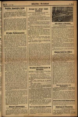 Zweite Ausgabe vom Mittwoch, den 03. Juli 1940.