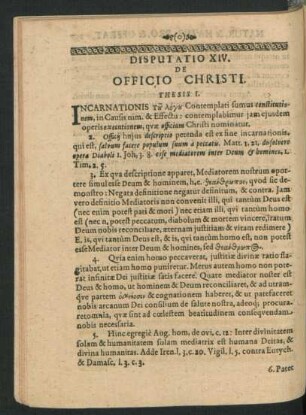 Disputatio XIV. De Officio Christi.