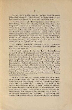 Jahresbericht des Ärztlichen Localvereines Nürnberg. 1884 (1885)