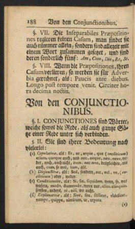 Von den Coniunctionibus.