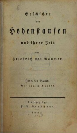 Geschichte der Hohenstaufen und ihrer Zeit, 2