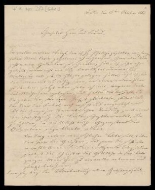 Brief von Eduard Heinrich Gehe an Louis Spohr