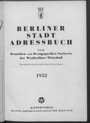 1952,3: Branchen-Adressbuch