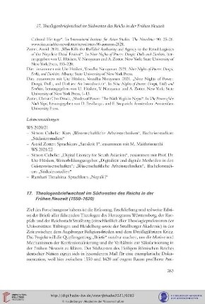 17. Theologenbriefwechsel im Südwesten des Reichs in der Frühen Neuzeit (1550–1620)