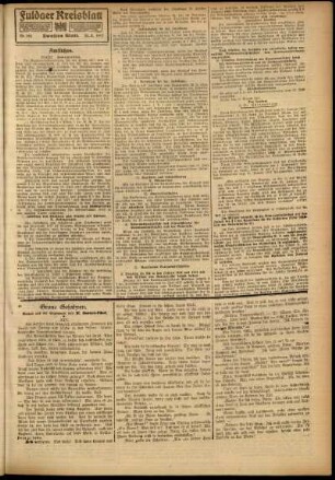 Zweite Ausgabe vom Mittwoch, den 22. August 1917.