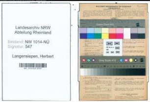 Entnazifizierung Herbert Langensiepen , geb. 28.02.1901 (Ingenieur)