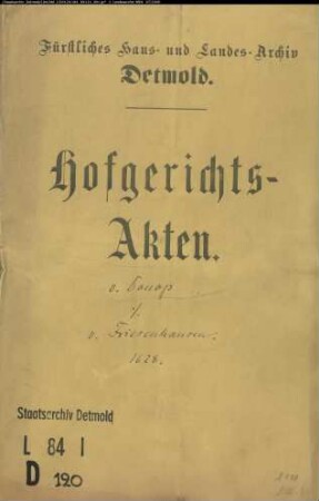 von Donop, Christoph gegen Christoph von Friesenhausen - Beleidigung