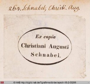 Exlibris des Christian August Schnabel