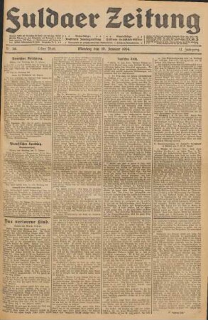 Ausgabe vom Montag, den 19. Januar 1914.