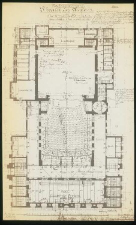 Theater des Westens (auch: Volksoper), Berlin-Charlottenburg: Grundriss Parkett 1:100