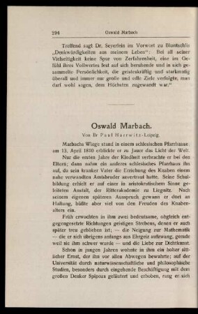 Oswald Marbach.