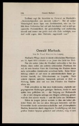 Oswald Marbach.