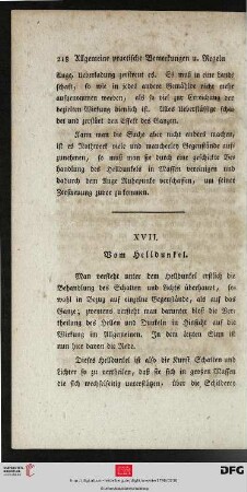 XVII. Vom Helldunkel