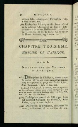 30-40, Chapitre Troisieme. Histoire De L'Afrique.