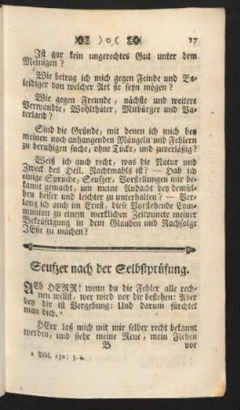 Seufzer nach der Selbstprüfung.