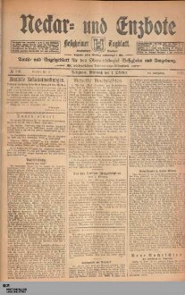 Neckar- und Enzbote : Besigheimer Tageszeitung : Kirchheimer Anzeiger : Amts- u. Anzeigeblatt für den Oberamtsbezirk Besigheim