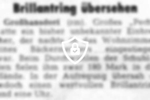 Brillantring übersehen
