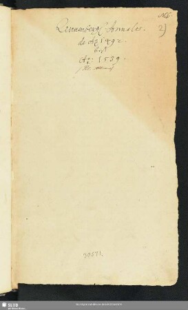 2) Annaberg. Annales de Ao. 1492 biß Ao. 1539.