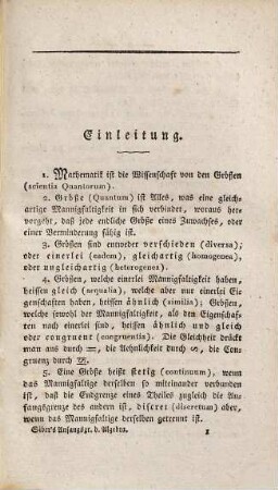 Anfangsgründe der Algebra, Geometrie und Trigonometrie