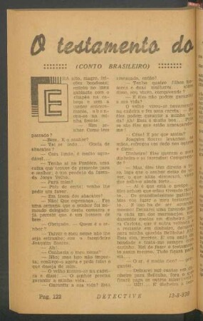 O testamento do velho Soares : (Conto brasileiro)
