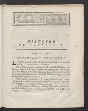 Histoire De L'Académie