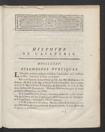 Histoire De L'Académie
