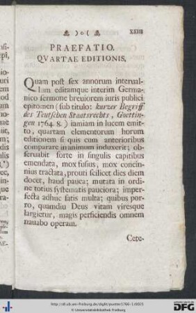 Praefatio Quartae Editionis.