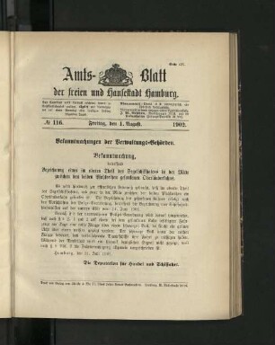 No. 116. 1. August. 1902.