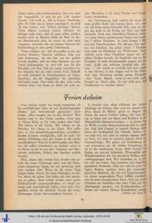 Ferien daheim.