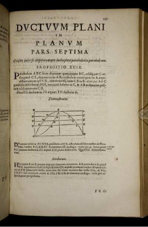 Pars septima. Confert inter se corpora nata ex ductu plani parabolici in parabolicum.