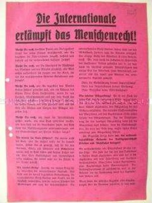 Wahlflugblatt der NSDAP zur Reichstagswahl am 31. Juli 1932 mit scharfer antikommunistischer Ausrichtung