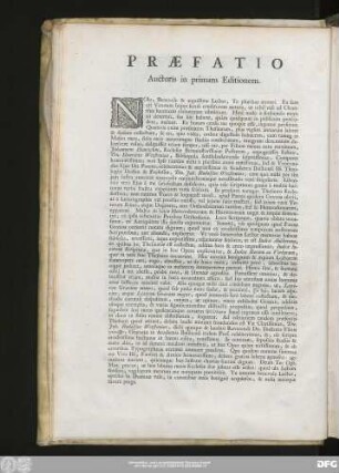 Praefatio Auctoris in primam Editionem.